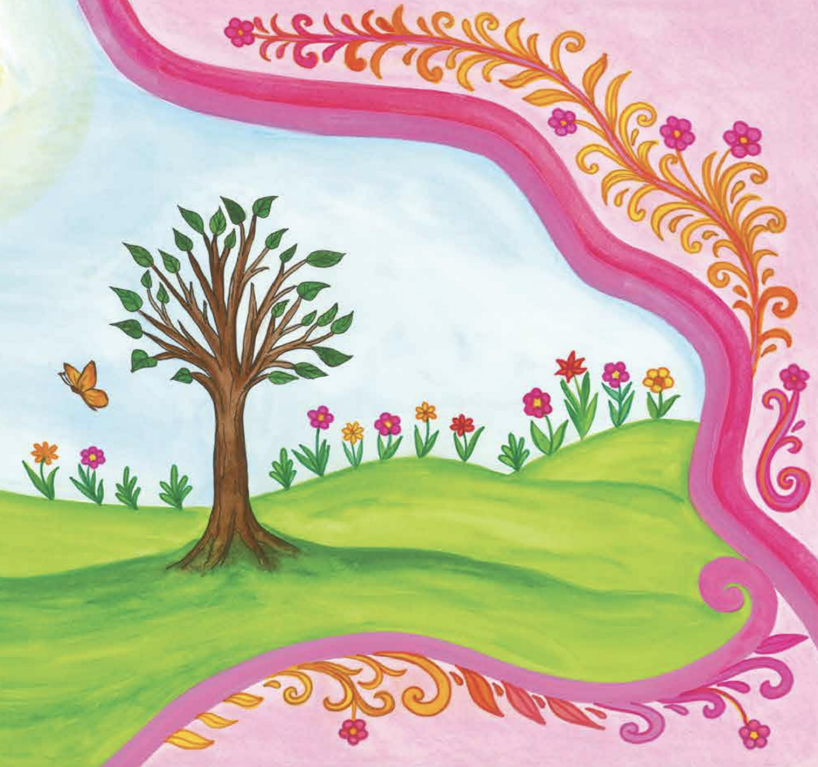 Spring border right page